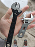 京選（JERXUN）活動(dòng)扳手迷你短柄大開(kāi)口多功能活絡(luò )呆扳手多用活口衛浴管鉗活扳手 曬單實(shí)拍圖