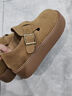 TGS UGG真皮厚底加絨加厚全包勃肯鞋女2025新款冬季毛毛棉鞋雪地靴樂(lè )福鞋 卡其 加絨 39 /245 曬單實(shí)拍圖