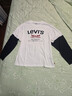 Levi's李維斯兒童長(cháng)袖T恤男女童衛衣2025秋季新款童裝套頭衫打底衫 糖果白 160 /76 【建議身高152-158cm】 曬單實(shí)拍圖