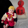 優(yōu)奇嬰兒衣服寶寶過(guò)年衣服拜年服紅色棉服加厚冬季連體衣新生兒周歲服 紅色刺繡年服【不含配飾】 73cm 曬單實(shí)拍圖