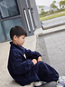 G.duck兒童抓絨衛衣套裝男女寶寶奧粒絨兩件套秋冬加厚保暖搖粒絨外套 藏藍色 120 建議身高110-115cm 5-6歲 曬單實(shí)拍圖