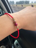 普陀山2026本命年桃木朱砂紅繩手鏈腳鏈兒童成人男女款壓驚簡(jiǎn)約細款手繩 【手鏈】（男款--紅繩） 曬單實(shí)拍圖