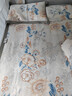 富安娜夏季冰絲席可水洗國風(fēng)印花涼感空調席 橡筋款雙人三件套 1.8*2米 曬單實(shí)拍圖
