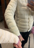 雪中飛羽絨內膽女輕薄羽絨服女短款新款冬季內搭修身時(shí)尚羽絨服外 米白 M (160) 曬單實(shí)拍圖