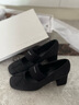 CHARLES&KEITH25冬季新品粗高跟蝴蝶結瑪麗珍鞋單鞋新年禮物送女友CK1-60580321 BLACK TEXTURED黑色紋理 39 （250） 曬單實(shí)拍圖