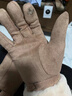 恒源祥觸屏騎行手套冬季女式天鵝絨可愛(ài)加厚春秋款駕駛麂皮保暖手套 50M19920駝色 均碼 曬單實(shí)拍圖