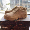 Jeep吉普男鞋2025冬季新款復古真皮透氣馬丁靴男休閑低幫大頭工裝鞋男 卡其色(運動(dòng)碼) 41 (255mm) 曬單實(shí)拍圖