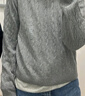 優(yōu)衣庫女裝可機洗紐花針織連帽套頭衫/25秋冬新款478871 06 鉛灰色 S /155/80 曬單實(shí)拍圖