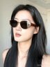 海倫凱勒（HELEN KELLER）【薯薯鏡】新款貓眼圓框潮流太陽(yáng)鏡百搭俏皮墨鏡女HK909 HK909N08 全色灰鏡片+玳?？?曬單實(shí)拍圖
