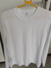 JEANSWEST LIFE真維斯長(cháng)袖t恤男潮春秋純棉白色打底衫學(xué)生寬松圓領(lǐng)純色內搭上衣 曬單實(shí)拍圖