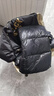高梵黑金鵝絨服先鋒3.0亮面6格羽絨服男女同款冬季厚外套 黑色 M  曬單實(shí)拍圖