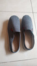 度茵初老北京布鞋拖鞋防滑鞋無(wú)后跟透氣半拖鞋男居家一腳蹬半托懶人拖男 灰色燈芯絨半拖 43 曬單實(shí)拍圖