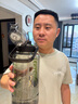 AILUKI日本2000ml水杯大容量便攜男士飲水杯特大號運動(dòng)水壺耐高溫大水瓶 黑綠色-1.5L-雙飲-茶漏-杯帶 曬單實(shí)拍圖