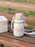 三麗鷗（SANRIO）保溫杯兒童女生卡通可愛(ài)316不銹鋼便攜雙飲吸管水杯 美樂(lè )蒂【一蓋雙飲+背帶+掛件】 曬單實(shí)拍圖
