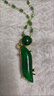 新款沙金設計祖母綠美人氣質(zhì)幾何項鏈個(gè)性時(shí)尚毛衣鏈輕奢高級項飾 氣質(zhì)百搭綠色時(shí)尚項鏈 【平臺已認證】 曬單實(shí)拍圖