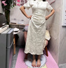 簡(jiǎn)拉熊夏季女裝2025年新款長(cháng)裙國風(fēng)少女新中式氣質(zhì)穿搭漢服旗袍連衣裙子 白色M【95-105斤】 曬單實(shí)拍圖
