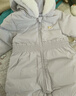 戴維貝拉（DAVE＆BELLA）新生兒羽絨連體衣女寶新款冬裝爬服哈衣連帽幼兒包屁衣童裝 淺紫色【現(xiàn)貨】 90cm 【充絨量91.5g】 曬單實拍圖