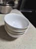 Remec純白骨瓷 4.5英寸高足高腳米飯碗4個(gè)裝 湯碗 骨瓷碗  飯碗 小碗  曬單實(shí)拍圖