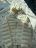 FDR 旗艦店 90白鴨絨可拆卸毛領(lǐng)連帽排骨羽絨服女款冬季內膽外套 米白色 S 曬單實(shí)拍圖