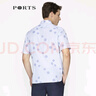 PORTS寶姿男裝春夏襯衫襯衫棉質(zhì)舒適圓點(diǎn)印花休閑短袖襯衫上衣MA8B216EFC026 NAVY BLUE M 曬單實(shí)拍圖