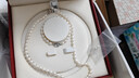 海瞳【節日禮物】珍珠項鏈三件套裝媽媽款禮盒淡水米珠無(wú)核經(jīng)典頸鏈 【5-6mm】三件套裝 項鏈長(cháng)45cm 手鏈長(cháng)18cm 曬單實(shí)拍圖
