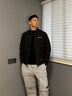 JEEP SPIRIT外套男春秋季休閑百搭夾克男時(shí)尚風(fēng)衣立領(lǐng)防風(fēng)棒球服男 黑色L 曬單實(shí)拍圖