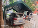 斯特?fù)P（Stay Young）車棚停車棚家用防雨防曬簡易擋雨棚戶外移動庫庭院帳篷汽車遮陽蓬 藍(lán)色 長2米寬2米不帶四周圍布 曬單實拍圖