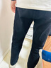 SWAMP AREA男士牛仔褲秋冬季修身直筒vibe美式休閑微喇叭褲子K005黑色M 曬單實(shí)拍圖