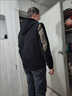 皮爾卡丹（pierre cardin）加絨夾克男士2025春秋冬季新款加厚保暖立領(lǐng)拉鏈短款毛呢大衣外套 黑色 XL 建議130-145斤 曬單實(shí)拍圖