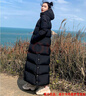 皮爾卡丹過(guò)膝超長(cháng)款羽絨服女冬裝2025新款韓版加厚寬松羽絨衣到腳踝棉大衣 黑色（原版質(zhì)量） XL 建議125-140斤 曬單實(shí)拍圖