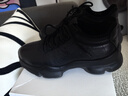 百麗厚底增高健步鞋男25秋新抓紋牛皮戶(hù)外休閑運(yùn)動(dòng)鞋A2215CM5預(yù)售 黑色 39 (245mm) 曬單實(shí)拍圖