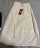 初語(yǔ)涼感萊賽爾棉質(zhì)半身裙女2025春秋新款簡(jiǎn)約a字傘裙百搭中長(cháng)裙 米白色 M 曬單實(shí)拍圖