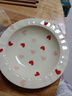 食品級草莓陶瓷餐盤(pán)可愛(ài)家用宿舍草帽盤(pán)蛋糕盤(pán)高顏值精致餐具碗盤(pán) 8.5英寸愛(ài)心草帽盤(pán)【一個(gè)裝】 曬單實(shí)拍圖