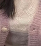 詩(shī)凡黎（'SEIFINI）詩(shī)凡黎馬海毛彩紗針織開(kāi)衫2025春新品時(shí)髦珠片高級感慵懶寬松外套 粉紫 S 曬單實(shí)拍圖