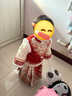 柏潮漢服女童冬裝寶寶中國風(fēng)唐裝套裝小女孩古裝兒童過(guò)年服加厚拜年服 單裙子 110 曬單實(shí)拍圖