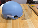 安爽利（ASL）安全頭盔  新國標3C認證 ABS 標準款抗沖擊包裹式防護電男動(dòng)女四季車(chē)騎通用 藍色加厚透明鏡片 曬單實(shí)拍圖