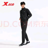特步男子戶(hù)外運動(dòng)休閑長(cháng)袖針織套裝秋冬保暖跑步運動(dòng)休閑 正黑色 M 曬單實(shí)拍圖