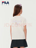 FILA【液氨整理】斐樂(lè )兒童童裝2025年秋季新款女中大童短袖T恤 云菇白-WT 160 曬單實(shí)拍圖