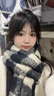 溥畔圍巾女冬季韓系格子加厚保暖學(xué)生披肩情侶復古圍脖男潮流送女朋友 加厚黑色【男女同款】 曬單實(shí)拍圖
