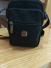CROSS WHEAT瑞士軍刀防水小型斜挎包男士大容量旅行休閑布單肩包女迷你小背包 黑色小號(高16寬12厚8cm)可放6-6.4寸屏 曬單實(shí)拍圖