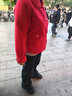 皮爾卡丹（pierre cardin）雙面絨外套女短款高檔新款小個(gè)子赫本風(fēng)高端羊毛雙面呢上衣大衣女 紅色 2XL 【120-135斤】 曬單實(shí)拍圖