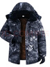 春美詩(shī)冬季加絨加厚工裝棉服男中長(cháng)款勞保防寒服工地干活迷彩外套 黑莽中長(cháng)拉鏈款【四兜+帽子可拆 L 130-160斤 曬單實(shí)拍圖