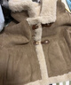 百圖betu女裝冬季新款短外套皮毛一體仿羊羔絨保暖外套女2411T65 卡其色 L 曬單實(shí)拍圖
