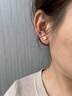 中國黃金（CHINA GOLD）黃金耳釘女足金四葉草耳釘耳環(huán)新年情人節禮物送女友老婆 【經(jīng)典款式】四葉草耳釘約0.9g 曬單實(shí)拍圖