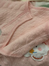 貝瑞加（Babyprints）嬰兒半背衣2件裝新生兒秋冬保暖上衣初生寶寶夾棉衣服 粉黃52 曬單實(shí)拍圖