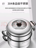 蘇泊爾SUPOR 易存儲304不銹鋼雙層復底28cm蒸鍋高拱蓋湯鍋蒸籠SZ28B2 曬單實(shí)拍圖
