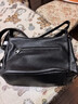 PLOVER真皮斜挎包女2025新款時尚百搭軟頭層牛皮大容量單肩包中年媽媽包 MS19828黑色 曬單實拍圖