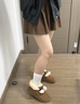 UGG秋季女士時(shí)尚舒適平底圓頭蝴蝶結翻折鞋口懶人毛毛鞋 1153517 CHE | 栗色 38 曬單實(shí)拍圖