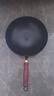 歐樂(lè )菲（OLOFE）章丘手打0涂層鐵鍋炒菜鍋手打圓底無(wú)涂層大炒勺精熟鐵黑美人32cm 曬單實(shí)拍圖
