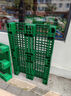 網(wǎng)格川字叉車(chē)塑料托盤(pán)倉庫貨架卡板棧板貨物防潮板地臺板彩色拖盤(pán) 綠色100*100*15cm加厚 曬單實(shí)拍圖